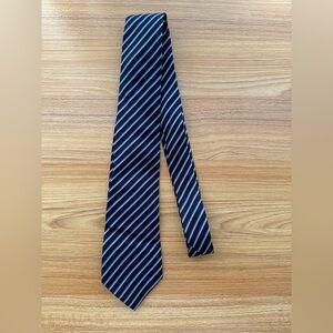 Striped Blue and White Tie